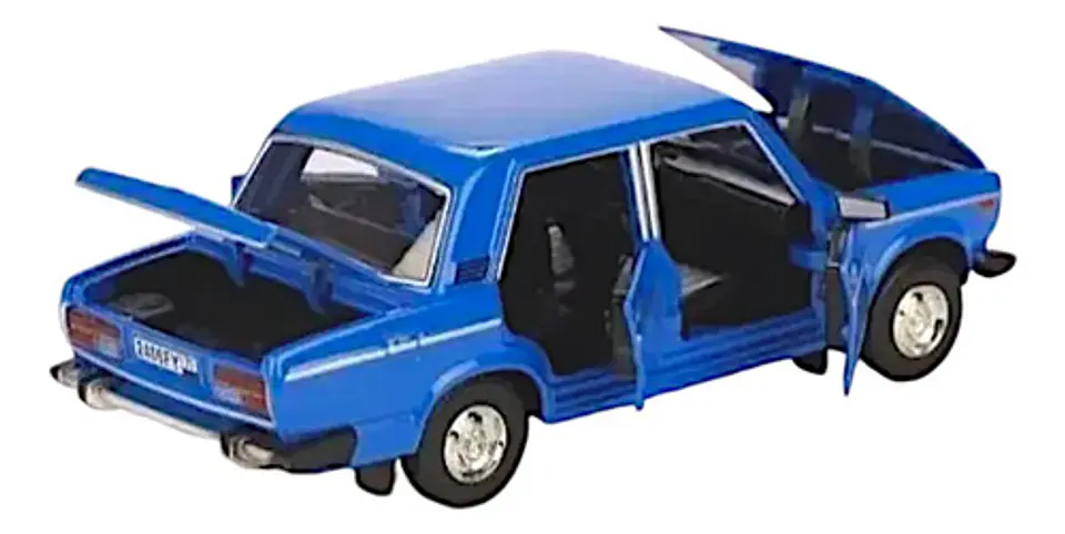 Fiat 125p, Auto Escala 1:24, Metálico Con Luces Sin Caja. 16