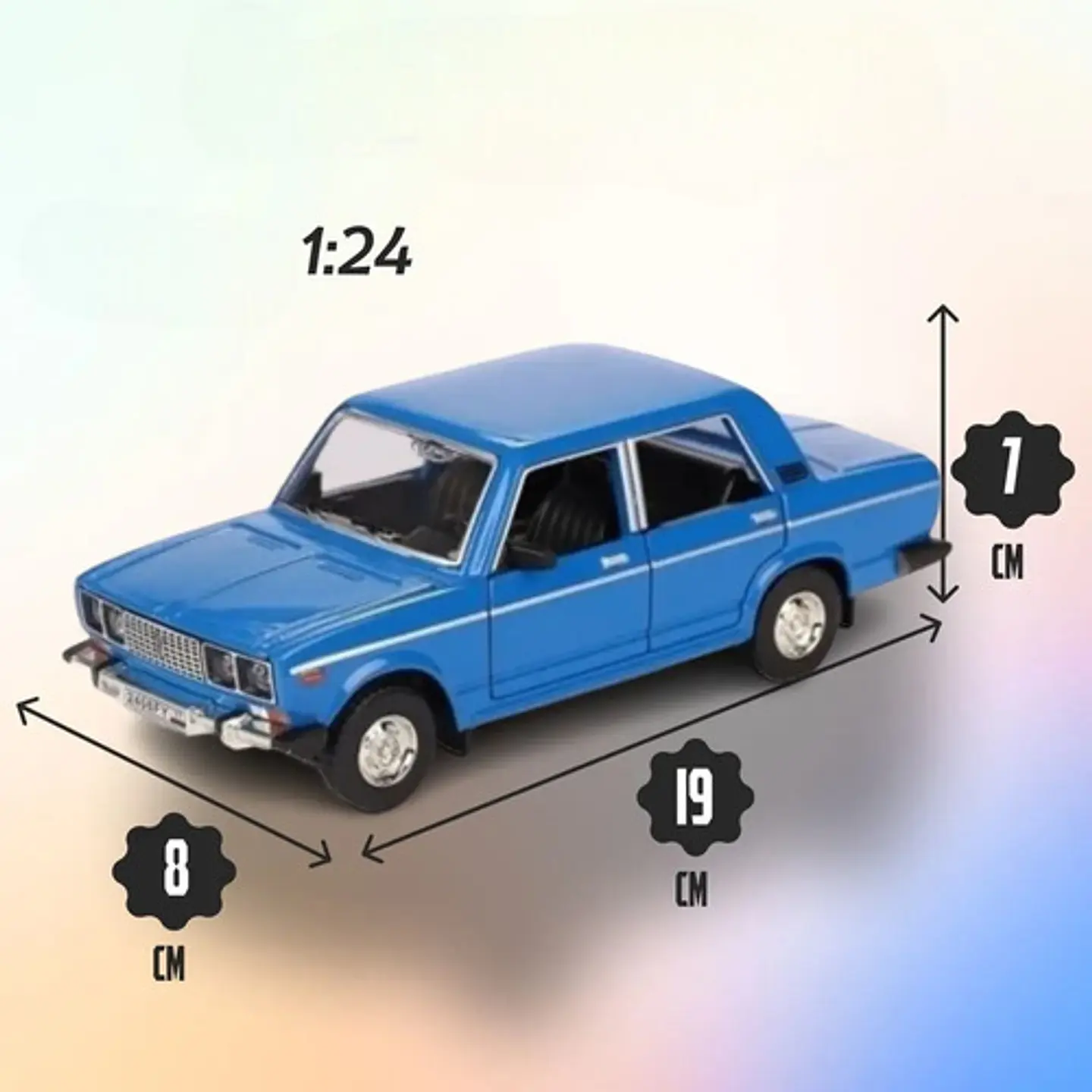 Fiat 125p, Auto Escala 1:24, Metálico Con Luces Sin Caja. 17