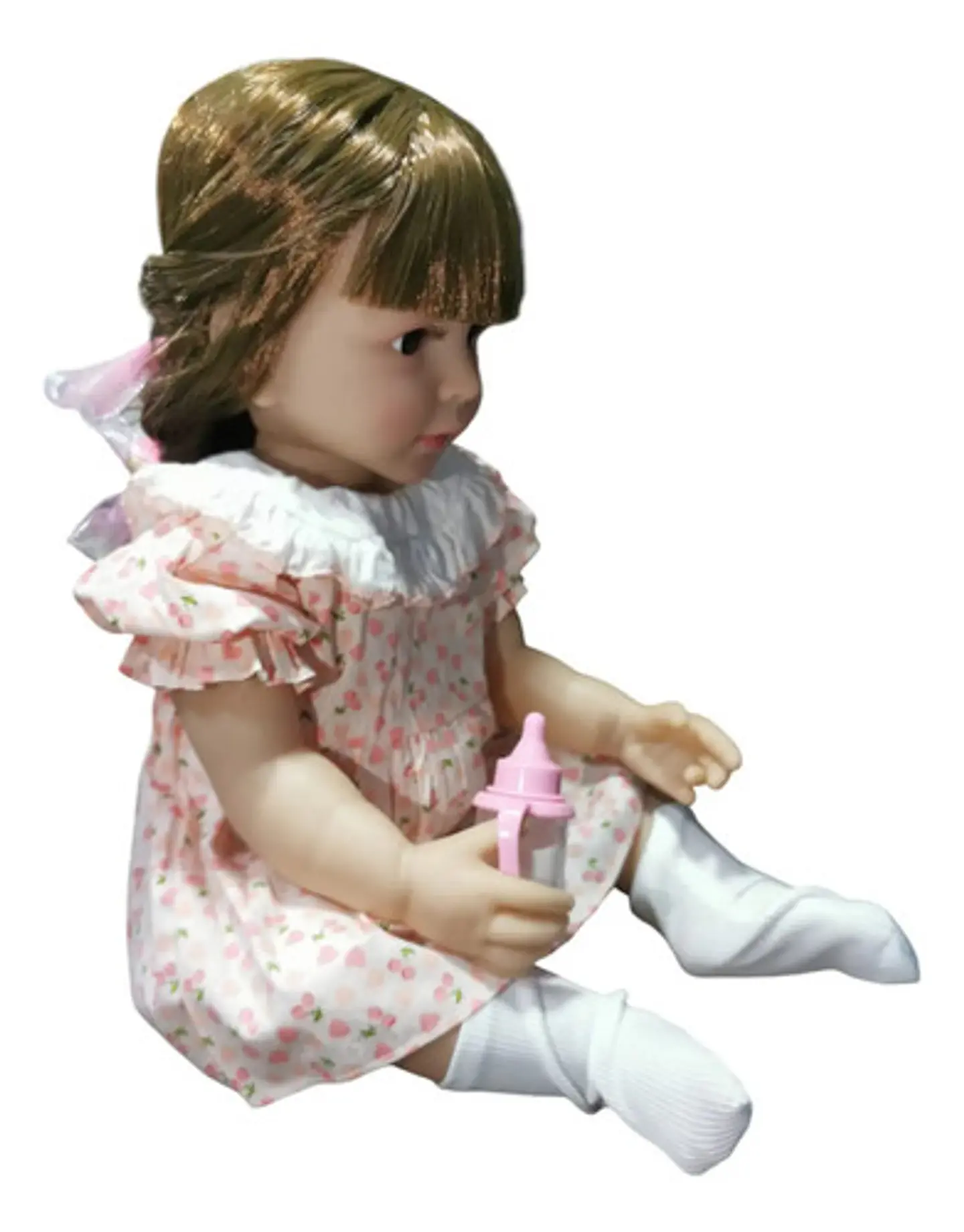 Muñeca Bebé Reborn Macro 55cm Cuerpo Blando Silicona Articulada Rosa 2