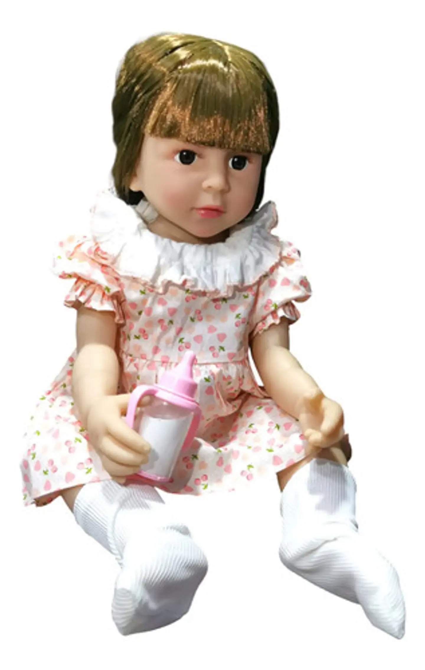 Muñeca Bebé Reborn Macro 55cm Cuerpo Blando Silicona Articulada Rosa 3
