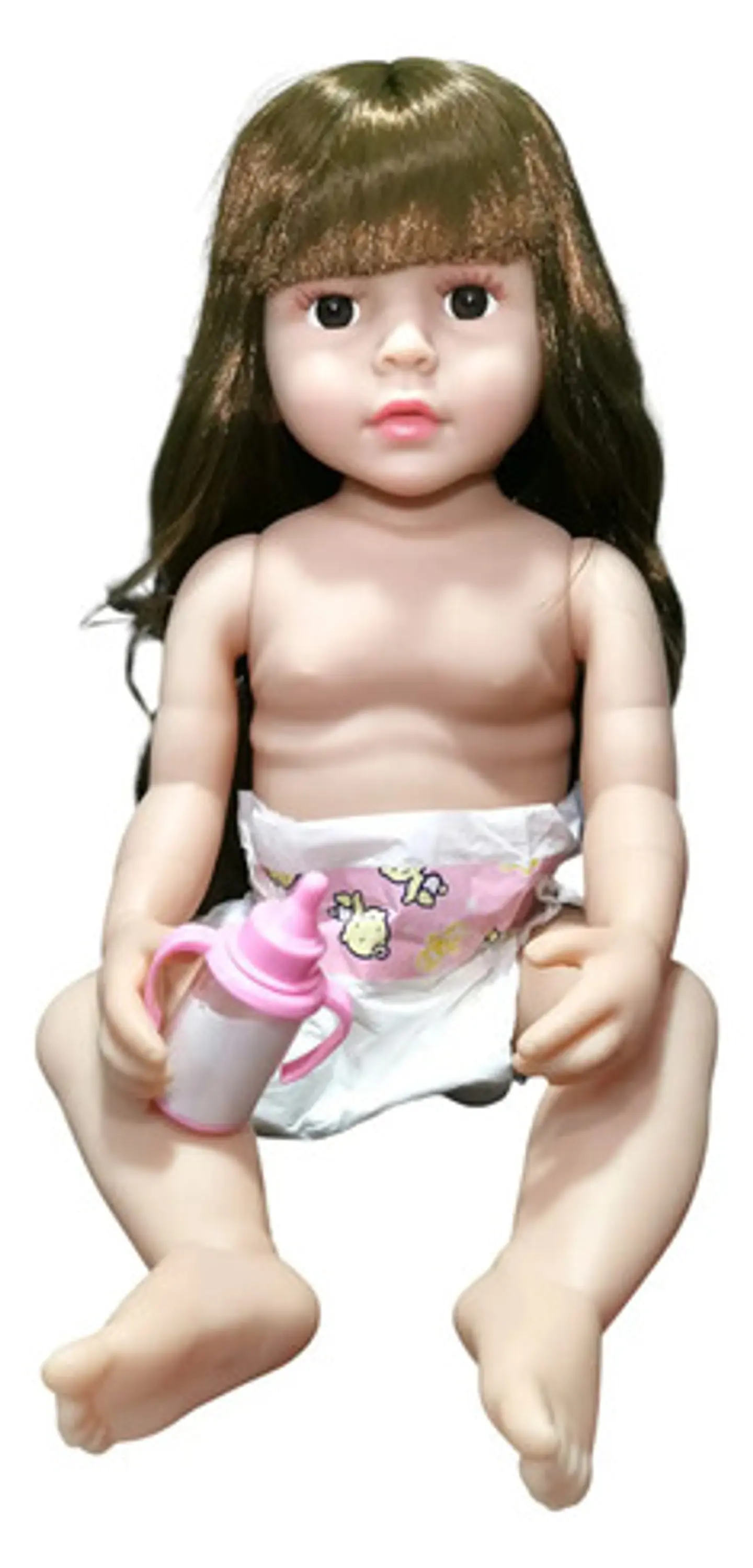 Muñeca Bebé Reborn Macro 55cm Cuerpo Blando Silicona Articulada Rosa 6