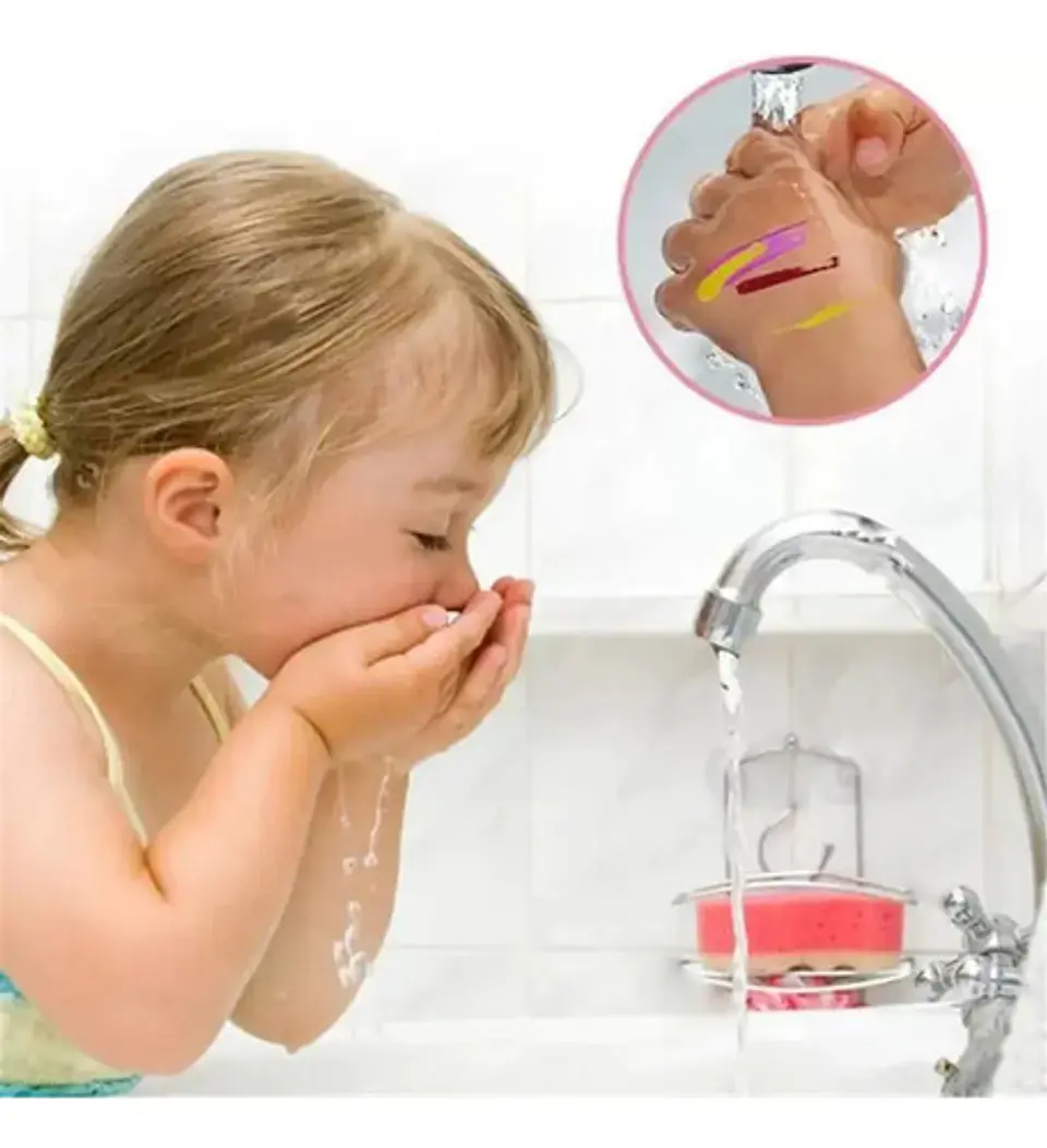 Kit De Maquillaje Infantil Unicornio Guandong 14 Piezas Lavable 2