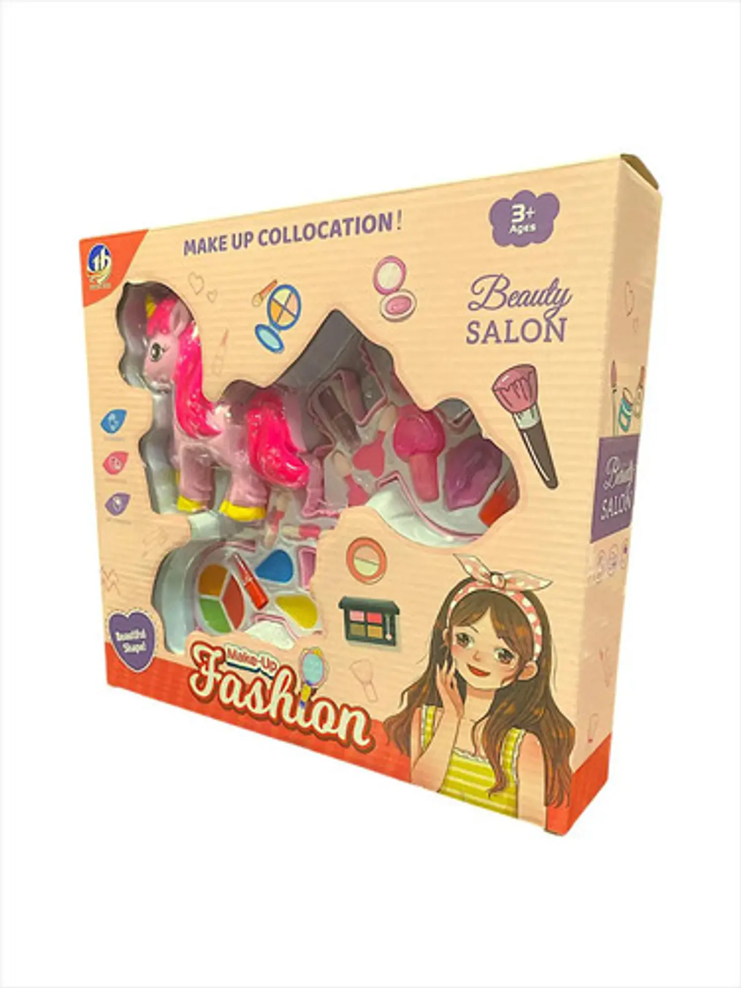 Kit De Maquillaje Infantil Unicornio Guandong 14 Piezas Lavable 3