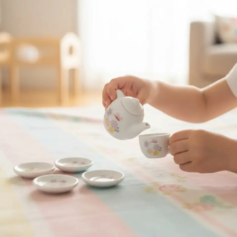 Set De Mini Te Infantil 10 Pcs Juego Niñas Ceramica Infantil 4