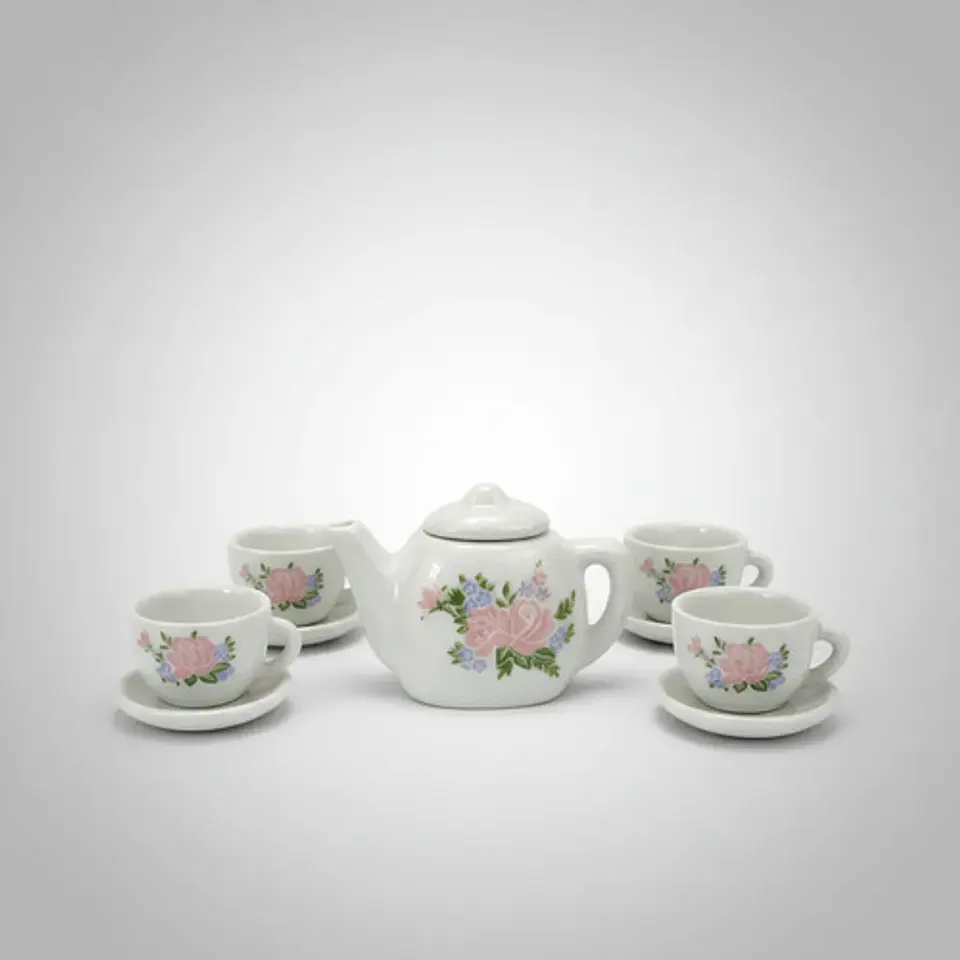 Set De Mini Te Infantil 10 Pcs Juego Niñas Ceramica Infantil 11