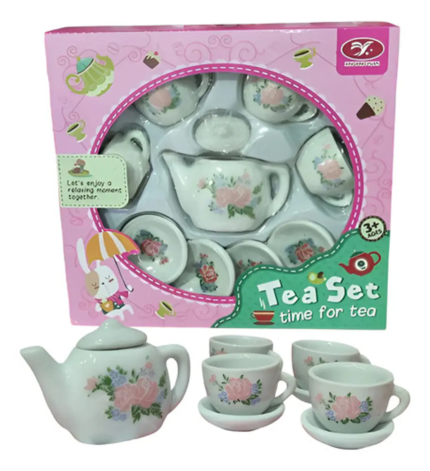 Set De Mini Te Infantil 10 Pcs Juego Niñas Ceramica Infantil 12
