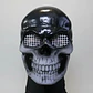 Máscara De Calavera Para Adultos, Medio Rostro En Negro - Miniatura 2