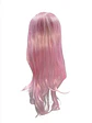 Peluca Larga Lisa Rosa Disfraz Halloween Cosplay Karol G - Miniatura 8