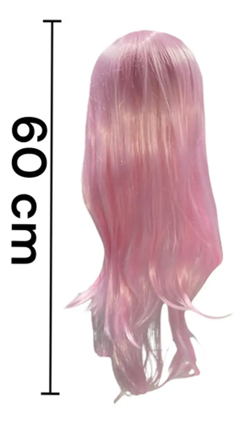 Peluca Larga Lisa Rosa Disfraz Halloween Cosplay Karol G 9
