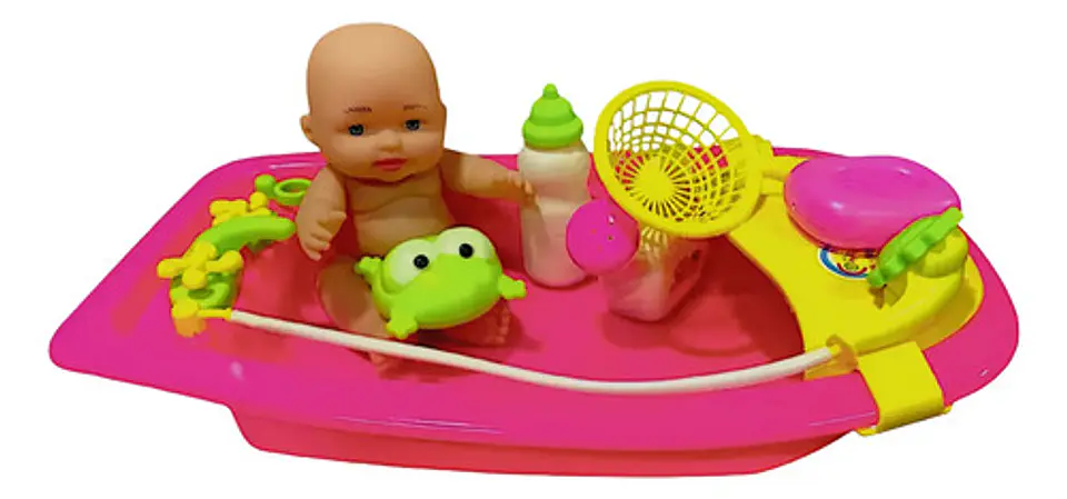 Juguete Bañera Guandong Plástico 3 Años Con Accesorios Baño Piscina 3