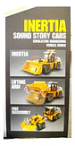 Camión Constructor Retroexcavadora Luz Sonido Niños Juguete Color Amarillo Retroexcavadora Personaje Retro Excavadora - Miniatura 3
