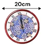 Reloj Pared Macro Cerámica Porcelana Redondo 20cm Romanos Azul Amarillo - Miniatura 5