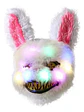 Máscara Conejo Asesino Led Halloween Macro Slipknot Mitad Rostro Blanco - Miniatura 2