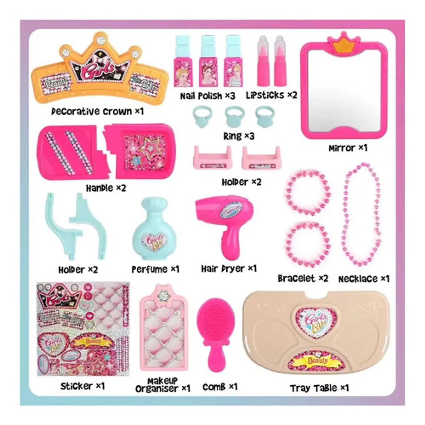 Valija De Juguete Con Maquillaje Y Secador Para Niñas 3