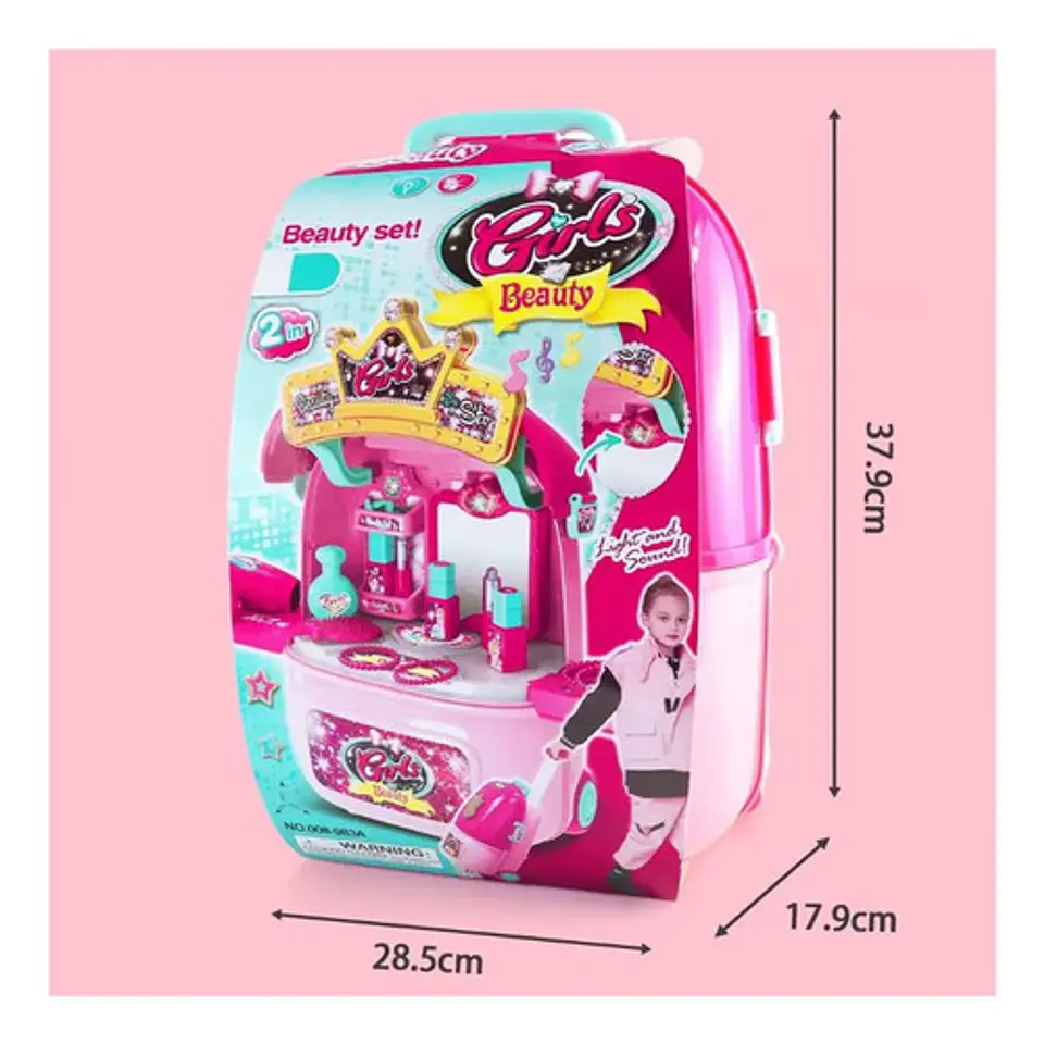 Valija De Juguete Con Maquillaje Y Secador Para Niñas 4