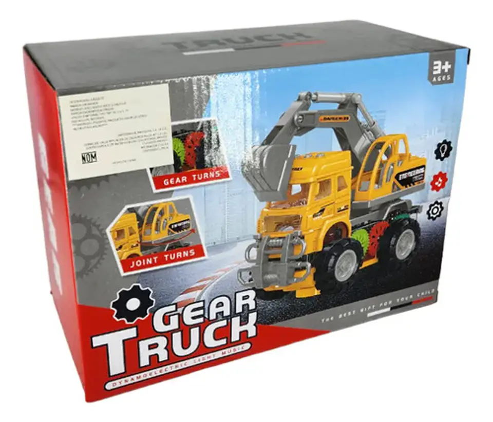 Camion Contruccion Juguete Excavadora Carro Luces Sonido 2