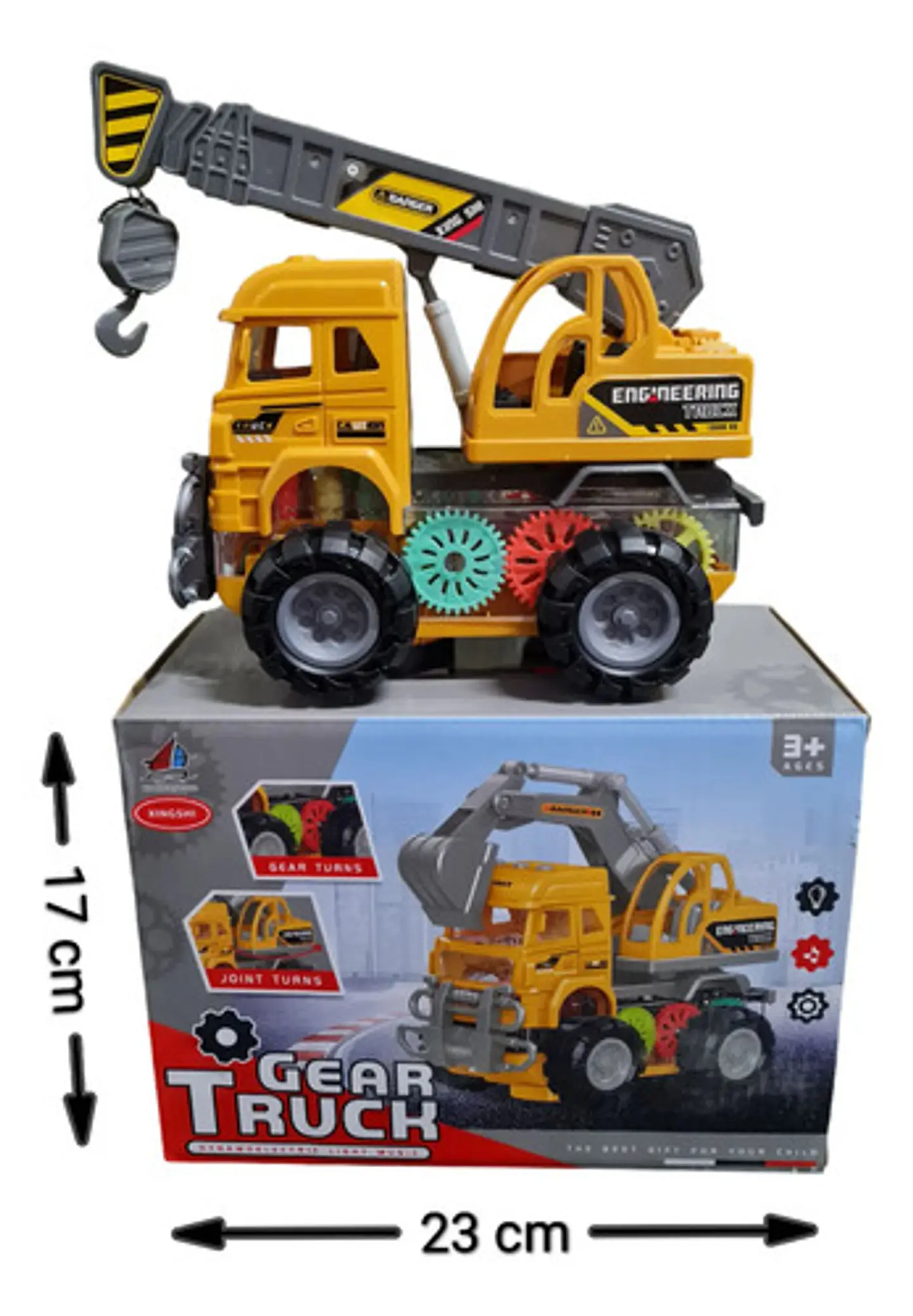 Camion Contruccion Juguete Excavadora Carro Luces Sonido 3