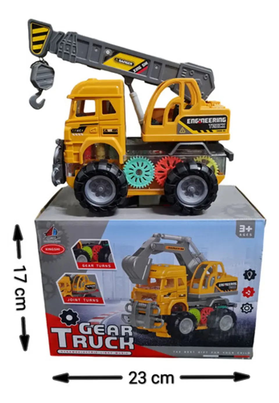 Camion Contruccion Juguete Excavadora Carro Luces Sonido 3