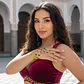 Accesorios Diadema Aretes Cinturon Collar  Danza Del Vientre Disfraz Arabe - Miniatura 17