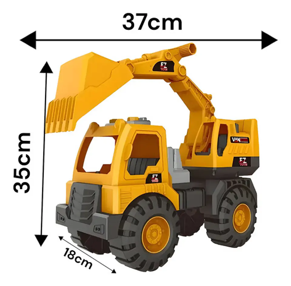 Camión Constructor Retroexcavadora Grua Volqueta Niños 8