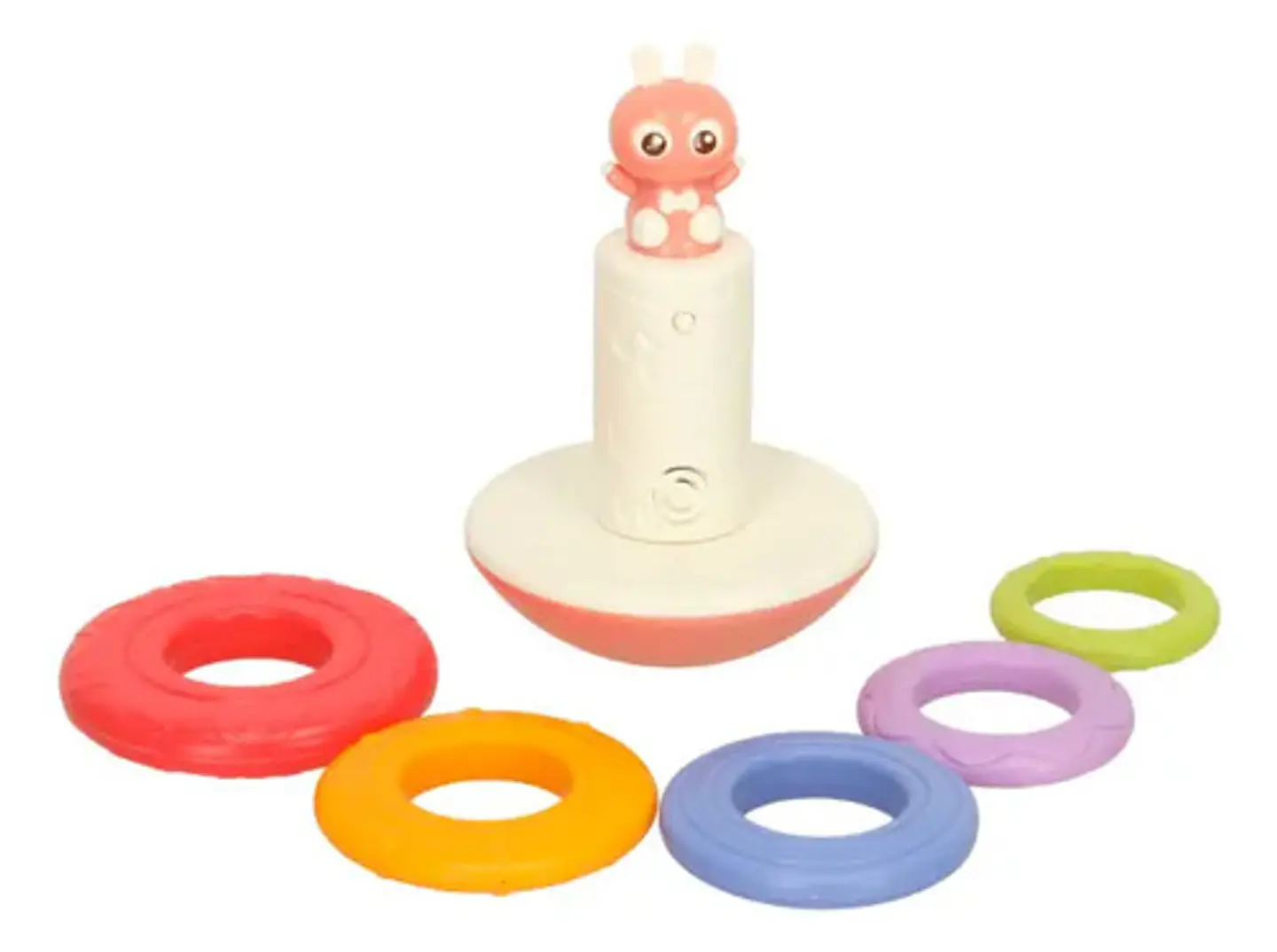 Juguete Apilable Bibi-irn Conejo Rosa Plástico Para Bebés 0-6 Meses 2