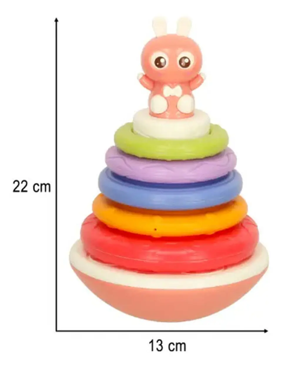 Juguete Apilable Bibi-irn Conejo Rosa Plástico Para Bebés 0-6 Meses 4