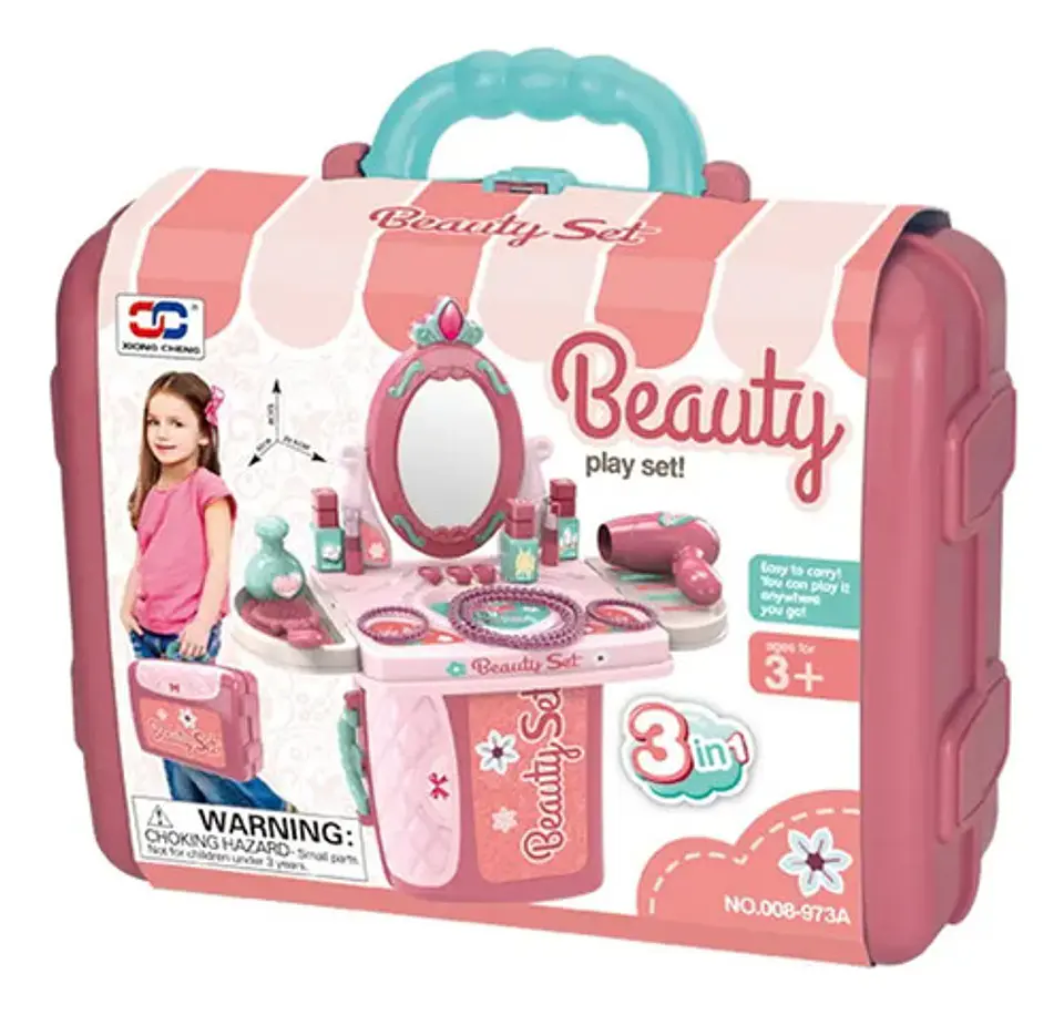 Set De Belleza Maleta Morral Niñas Secador Tocador 008-973a 1
