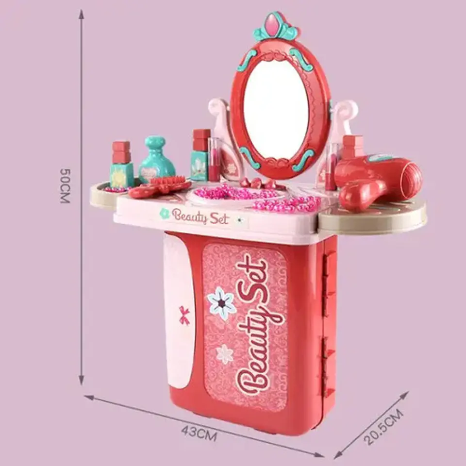 Set De Belleza Maleta Morral Niñas Secador Tocador 008-973a 4