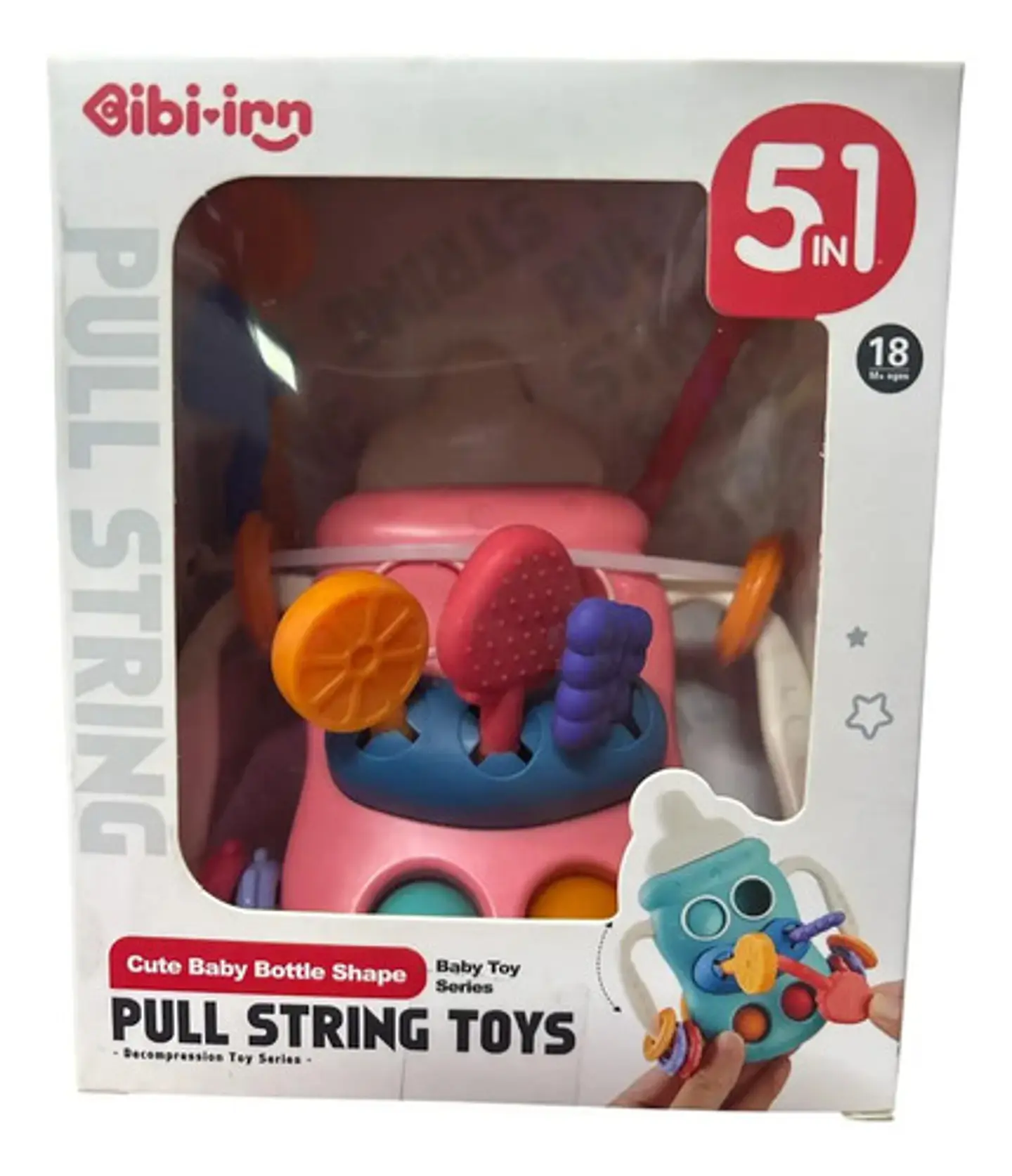 Juguete Biberón Sensorial 5 En 1 Bebe Juego Estimulacion 3