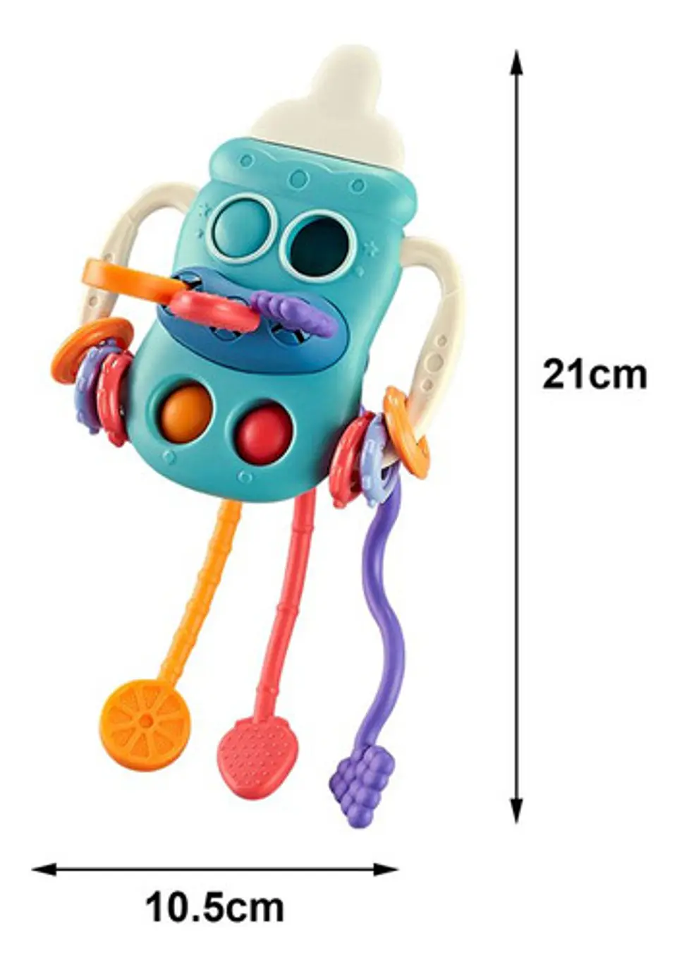 Juguete Biberón Sensorial 5 En 1 Bebe Juego Estimulacion 5