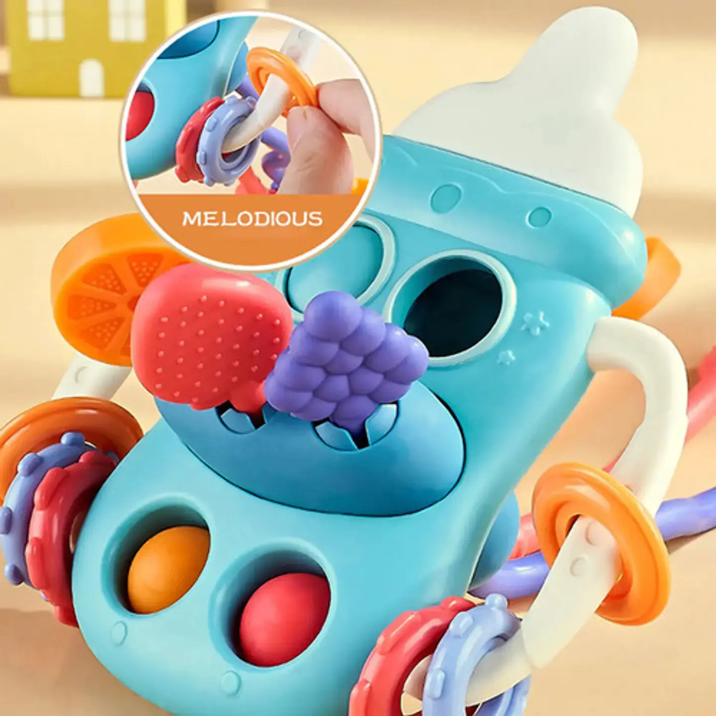 Juguete Biberón Sensorial 5 En 1 Bebe Juego Estimulacion 6