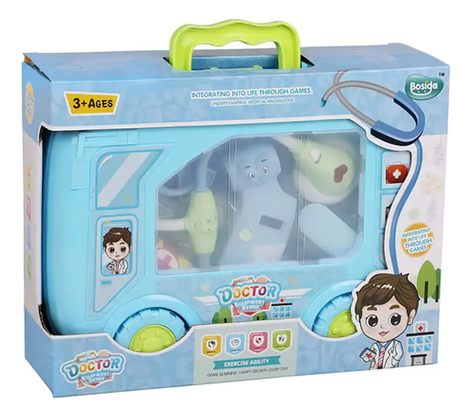 Set Medico Juguete Carro Maleta Doctor Estetoscopio Infantil 1