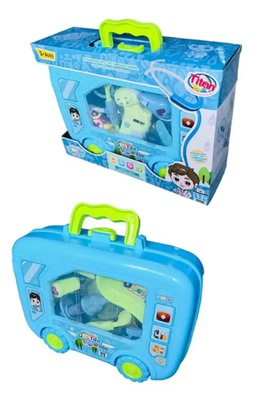 Set Medico Juguete Carro Maleta Doctor Estetoscopio Infantil 2