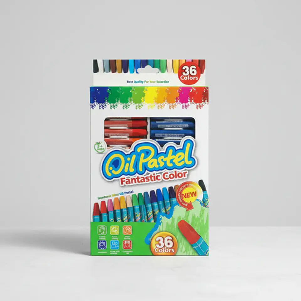 Tiza Oleo Pastel 36 Colores Oil Colores Fantasticos Color Variado 4