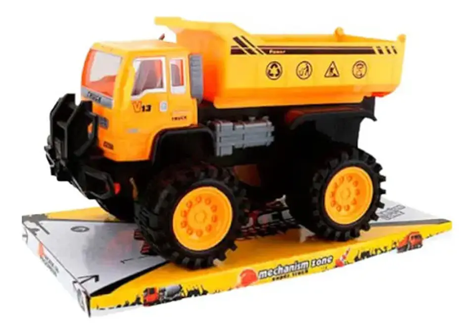 Camión Constructor Volqueta Retro Gr Fricción Niños Plástico 4