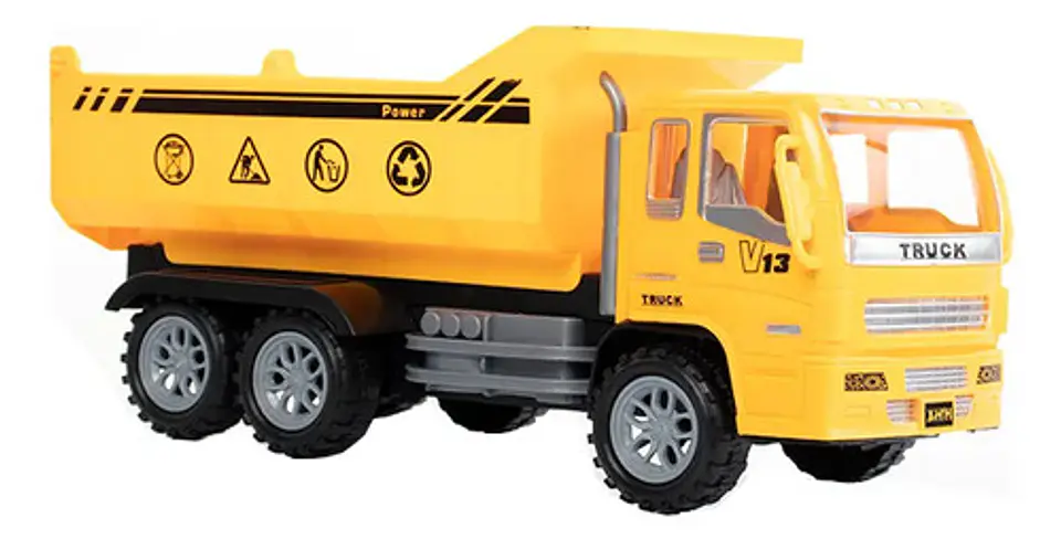 Camión Constructor Volqueta Retro Gr Fricción Niños Plástico 5