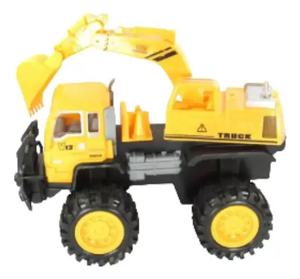 Camión Constructor Volqueta Retro Gr Fricción Niños Plástico 8
