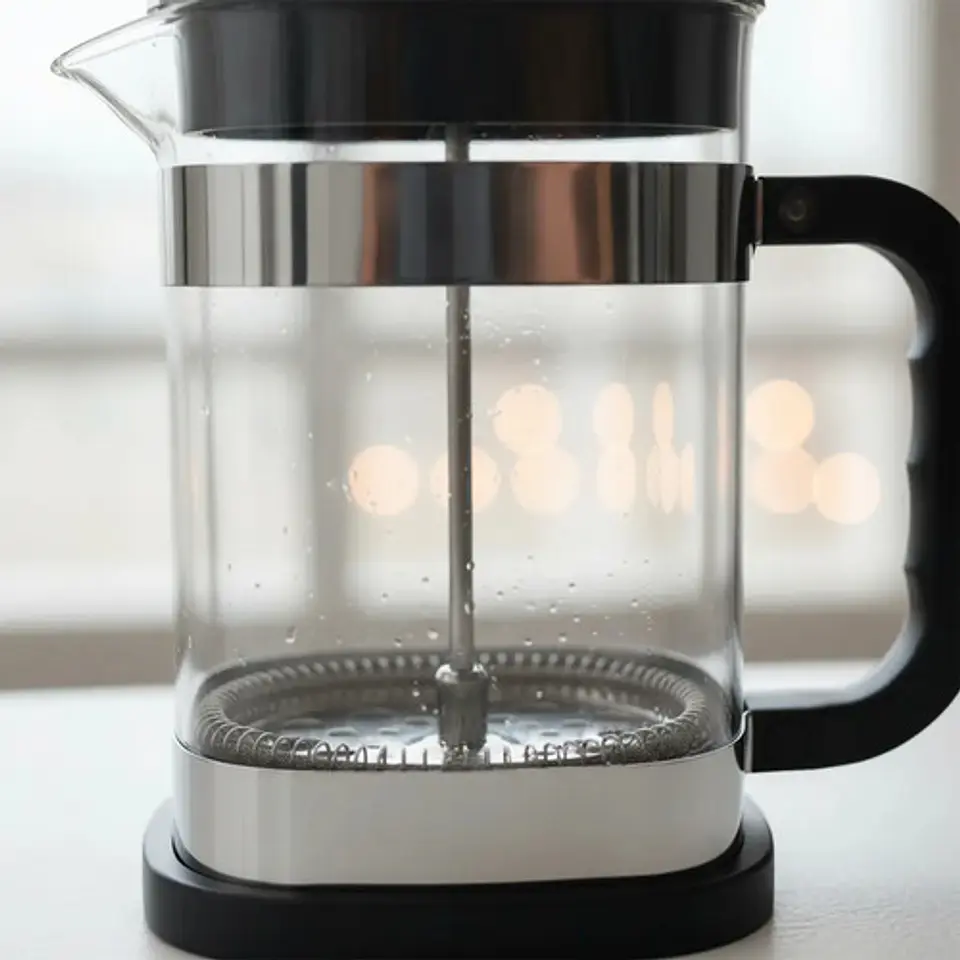 Cafetera Embolo Prensa Francesa 1000cc Vidrio Negra Color Ne 2
