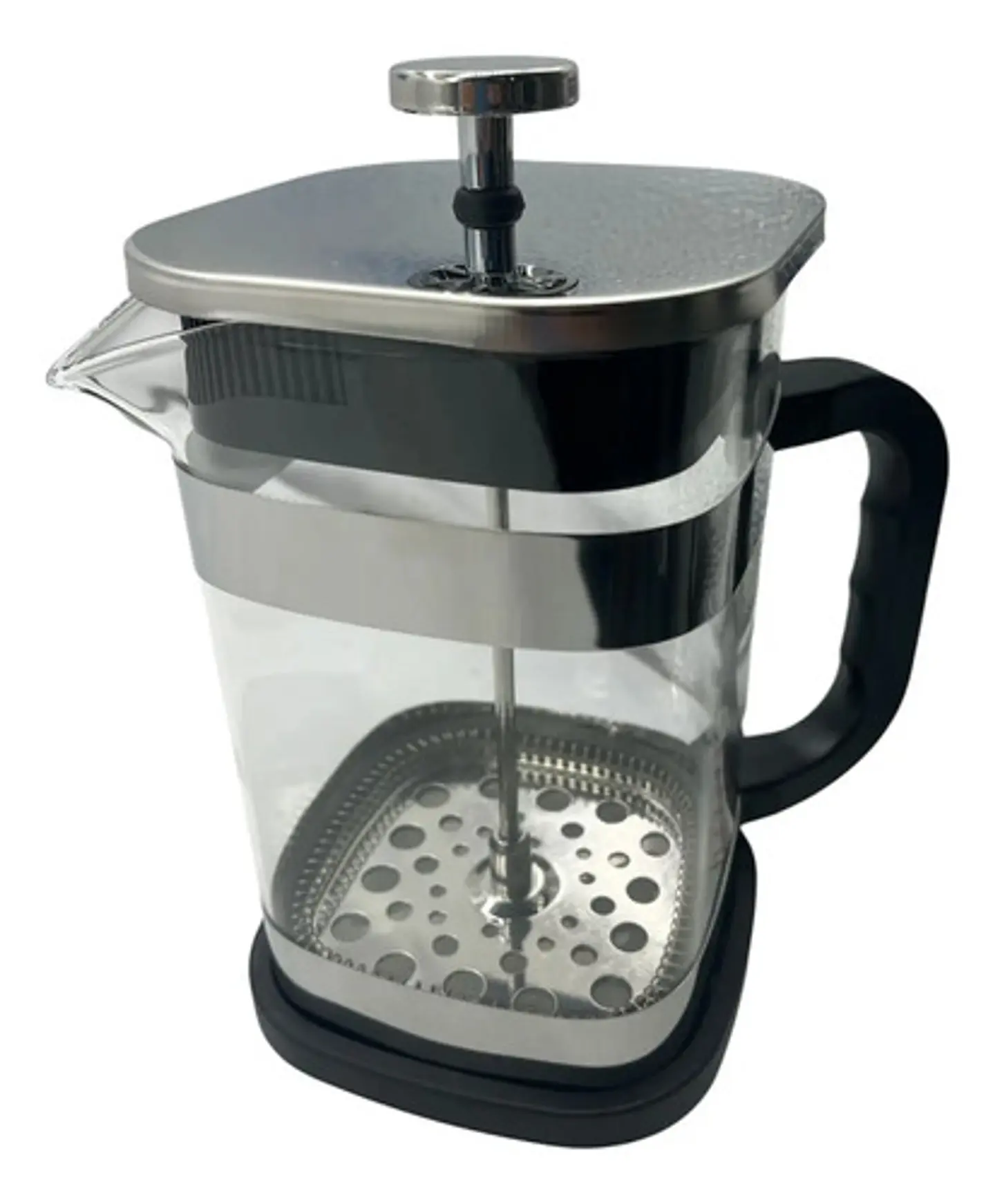 Cafetera Embolo Prensa Francesa 1000cc Vidrio Negra Color Ne 3