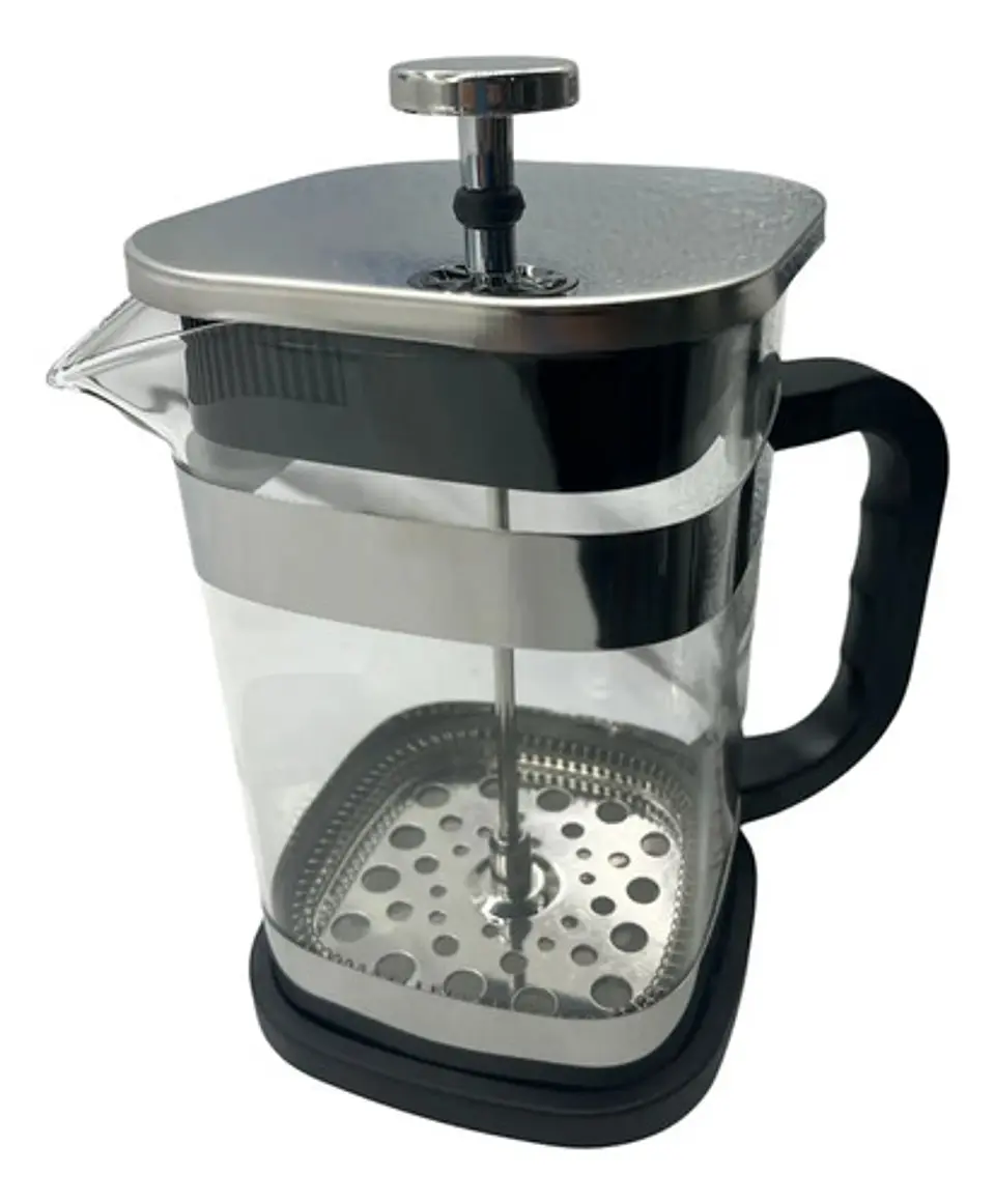 Cafetera Embolo Prensa Francesa 1000cc Vidrio Negra Color Ne 3