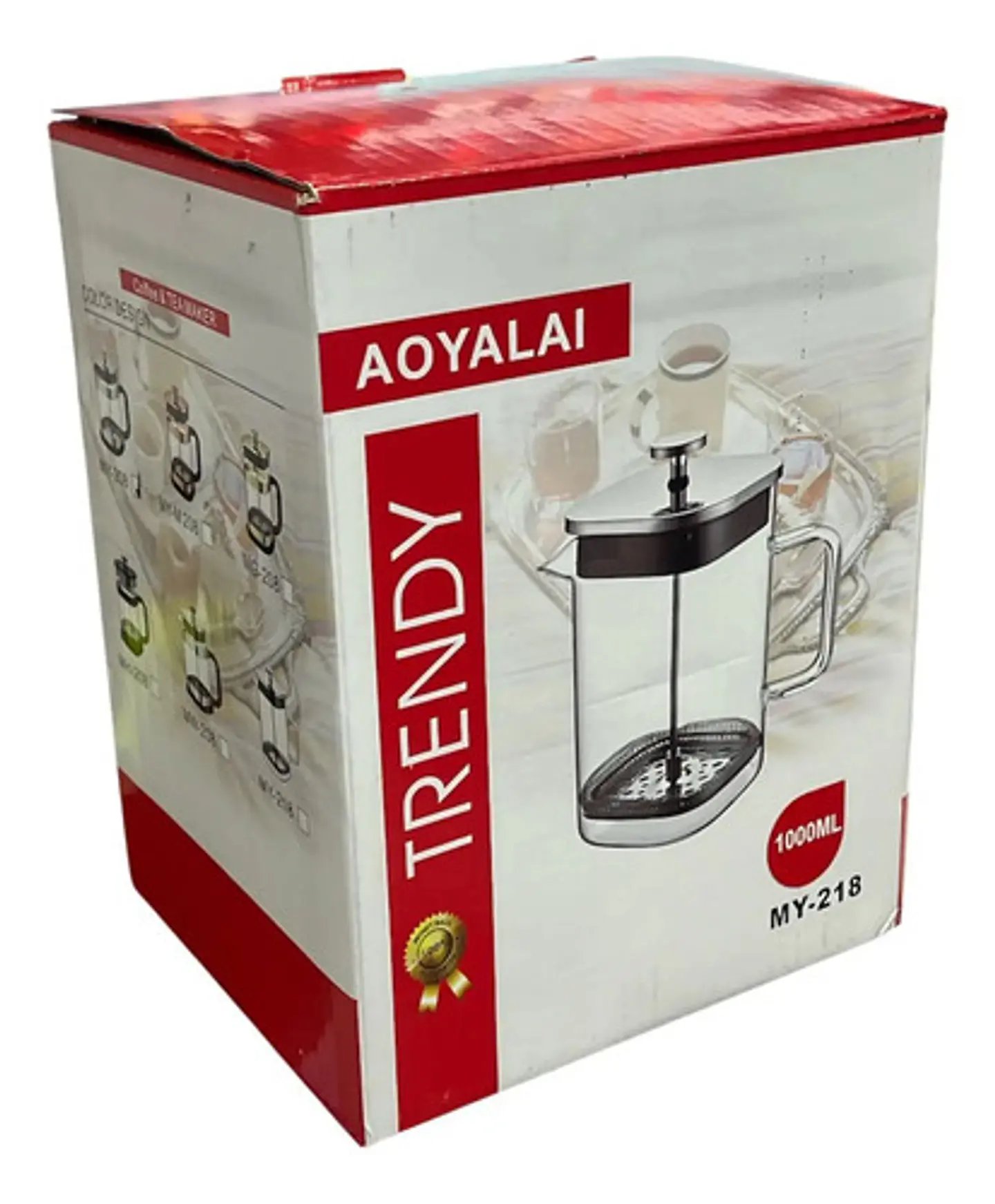 Cafetera Embolo Prensa Francesa 1000cc Vidrio Negra Color Ne 7