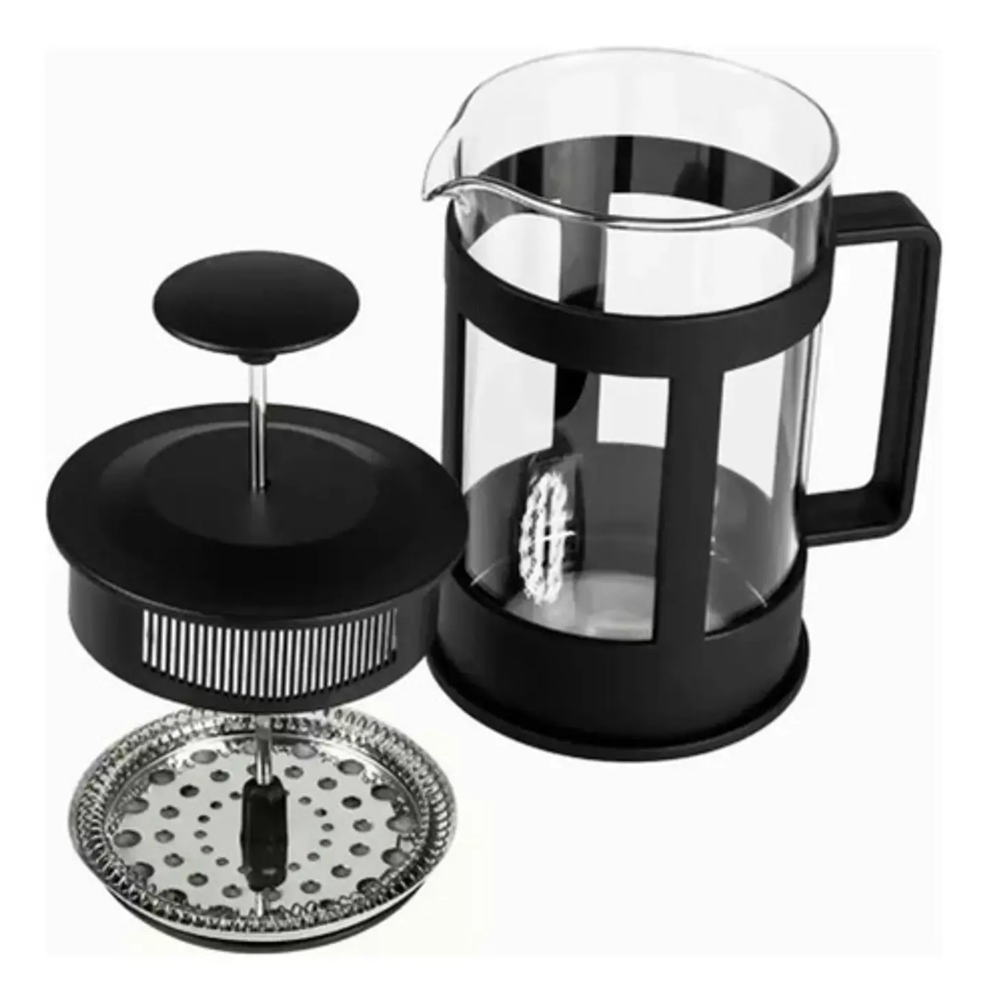 Cafetera Embolo Prensa Francesa 1000cc Vidrio Negra Color Ne 13