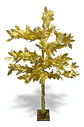 Arbol Navidad Dorado Bodas Arreglos Decor 1.8m Hojas 160 Led - Miniatura 5