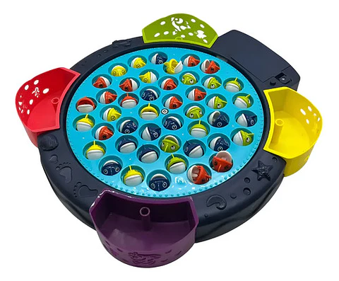 Juego De Pesca Juguete Giratorio Infantil 45 Peces 4 Pescas
