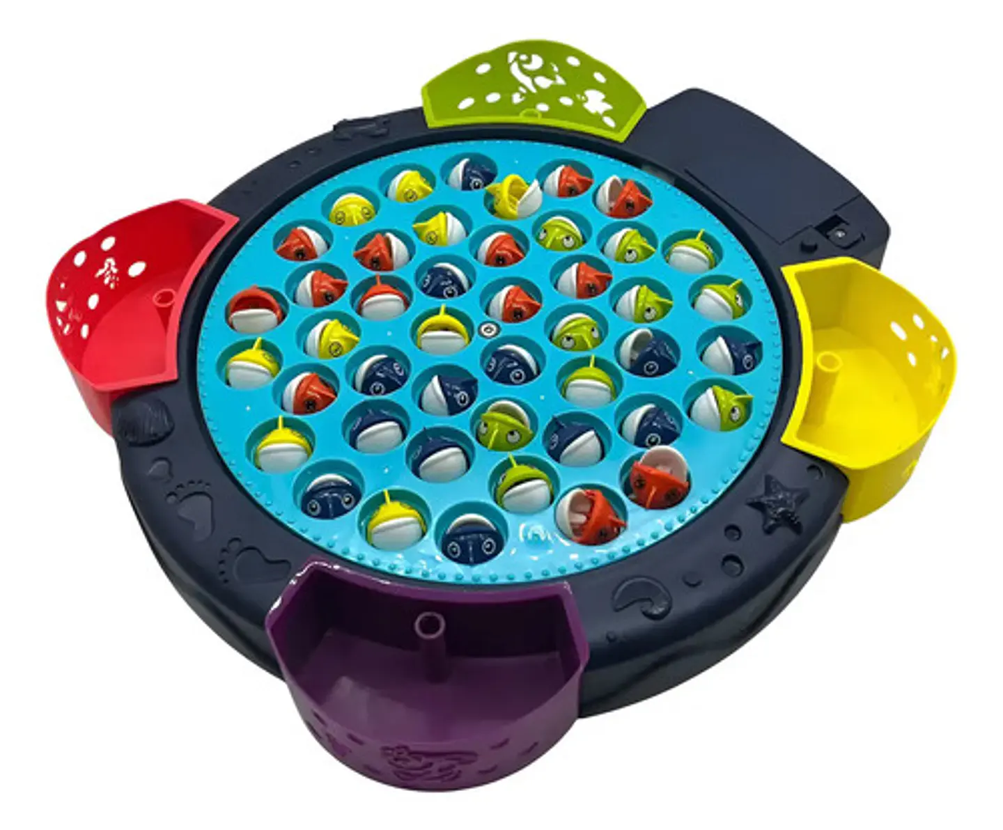 Juego De Pesca Juguete Giratorio Infantil 45 Peces 4 Pescas 1