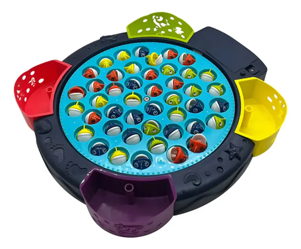 Juego De Pesca Juguete Giratorio Infantil 45 Peces 4 Pescas 1