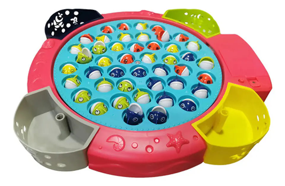 Juego De Pesca Juguete Giratorio Infantil 45 Peces 4 Pescas 4