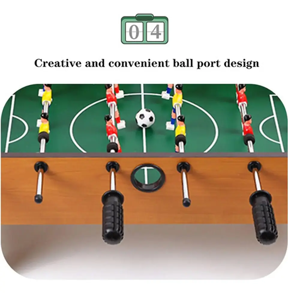 Juego De Futbol De Mesa Madera Futbolito Futbolin Cancha 3