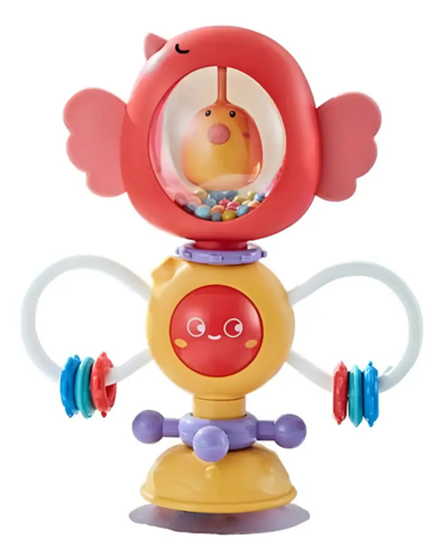 Sonajero Giratorio Bebe Estimulacion Montessori Educativo Color Rojo Diseño Carro 1