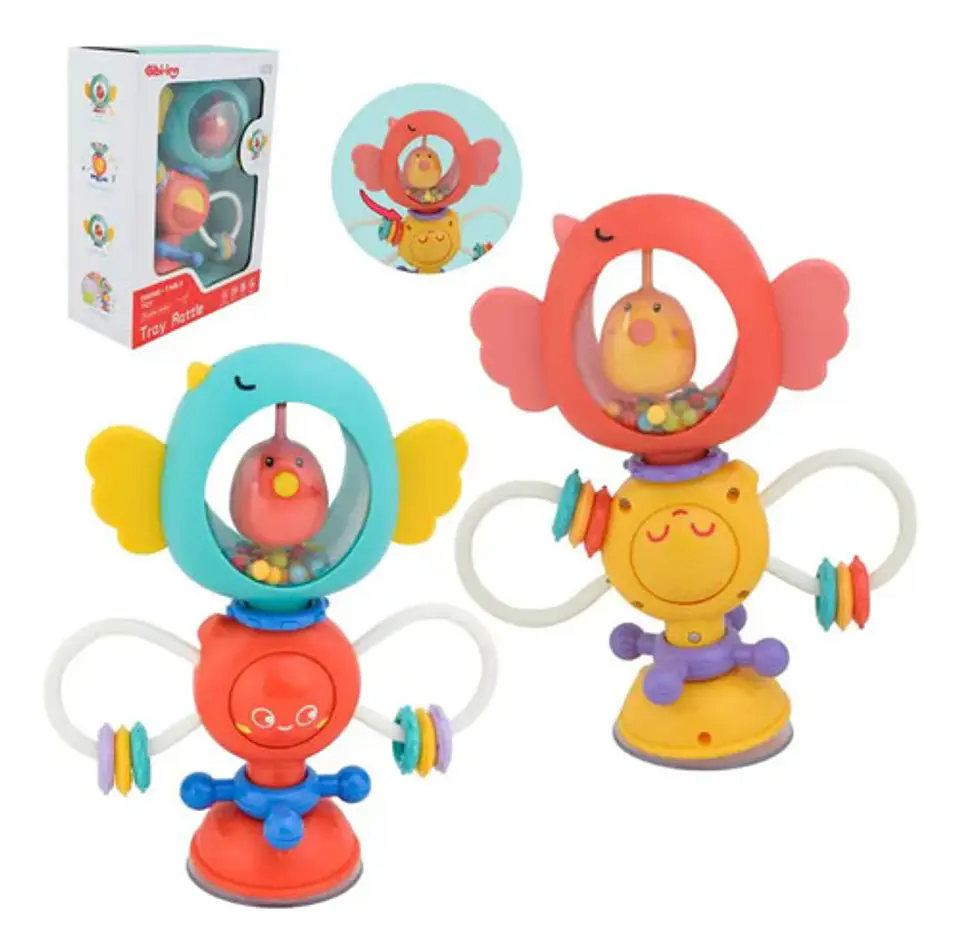 Sonajero Giratorio Bebe Estimulacion Montessori Educativo Color Rojo Diseño Carro 4